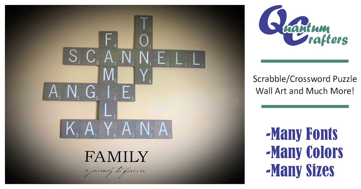Scrabble Puzzles, Family Name Puzzles and Crossword Puzzles